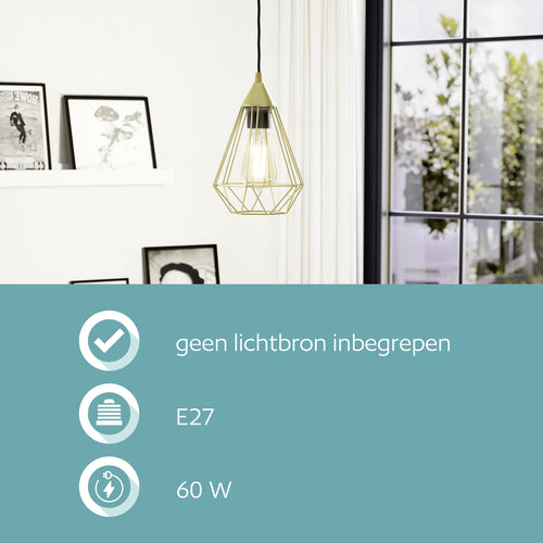 EGLO hanglamp Tarbes - e27 - ø 17,5 cm - goud