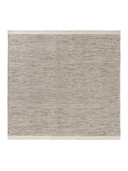 benuta wollen vloerkleed Rocco - beige/zwart - 200x200 cm
