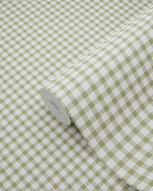 ESTAhome behang ruitjes groen - 50 x 900 cm - 132148