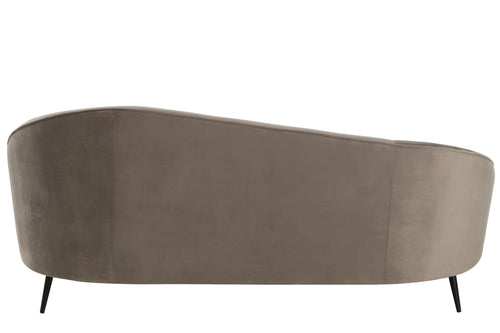 J-Line zetel Elisabeth - textiel - zilver