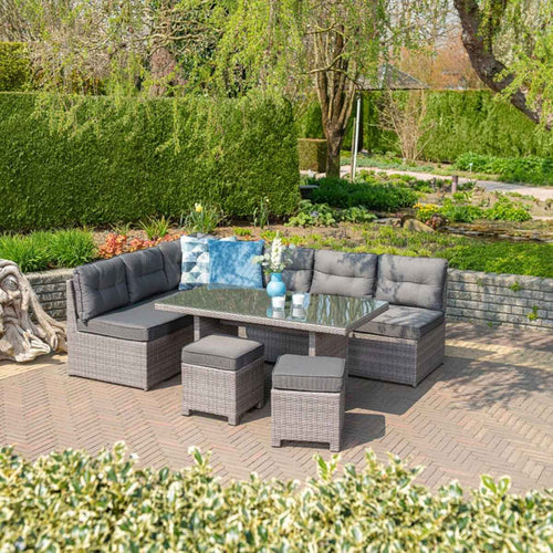 Garden Impressions Coral lounge/dining set 5-delig - organic grey