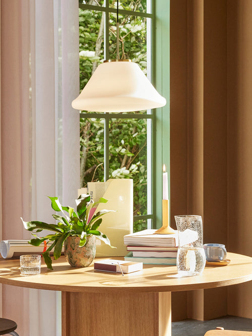 Hübsch hanglamp Muse - glas/ijzer - ø40xh38cm, e27