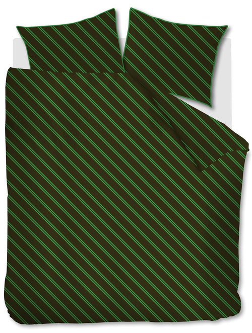 vtwonen dekbedovertrek Diagonal - 240x200/220 cm - groen - vtwonen shop