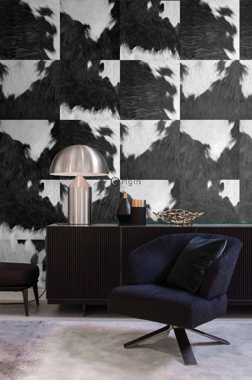 Origin Wallcoverings XXL behang koeienhuid-look zwart wit - 50 x 900 cm - 357241 - vtwonen shop