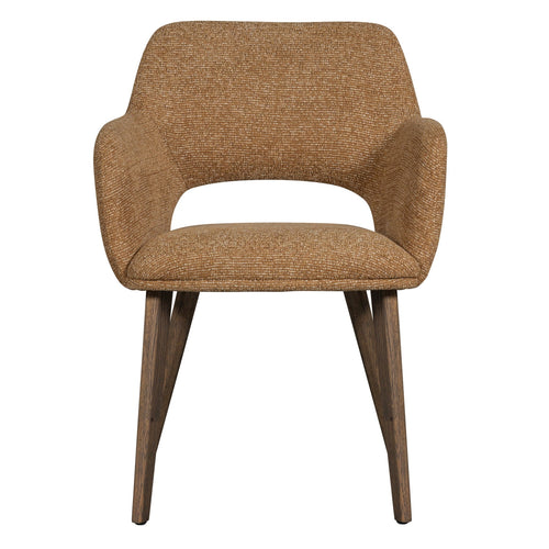 WOOOD eetkamerstoelen Murat Houten Bruine Poot - Geel - Set van 6