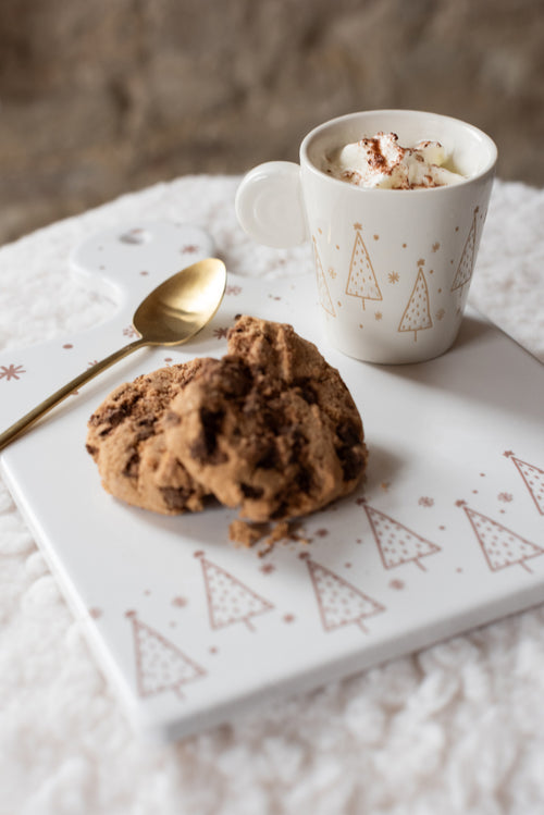 J-Line kopje Kerstmis - keramiek - wit - doos van 4 - vtwonen shop