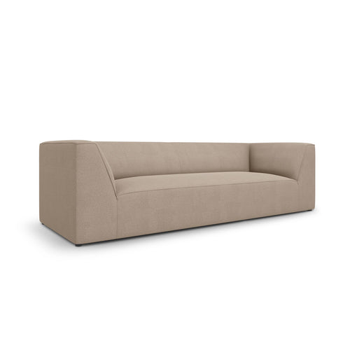 Cosmopolitan Design - Bank Siena 3-zits, structurele stof donkerbeige - 92x232x69cm