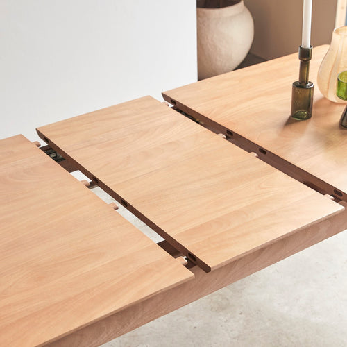 Tikamoon Uitschuifbare tafel in massief mangohout 4-6 personen. - Naturel - vtwonen shop