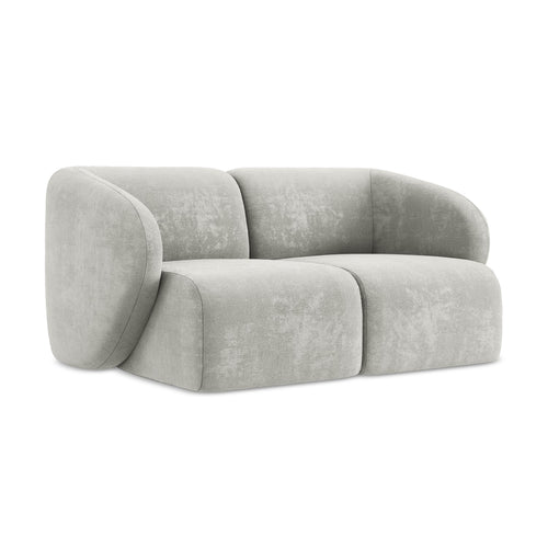 LaMiaSofa Tweezits modulaire bank Cervo - chenille stof - lichtgrijs - 174x94x75