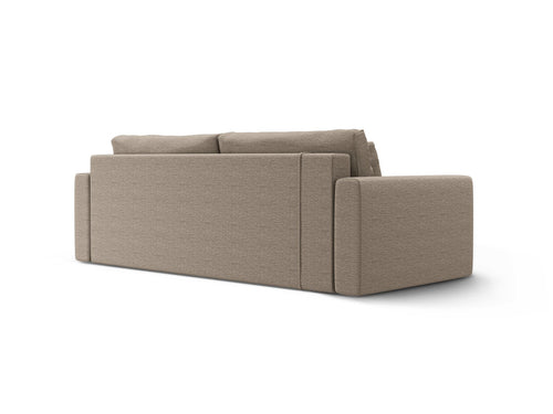 Cosmopolitan Design Slaapbank met opbergdoos Belfast 3-zits, structurele stof donkerbeige - 105x238x84cm