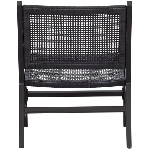 WOOOD tuin fauteuil + hocker Puk - Aluminium - Zwart - Set van 2 - vtwonen shop