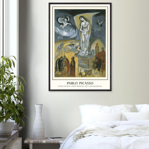 Artfulprints Poster met Lijst Pablo Picasso - Evocation   - 30x40 cm - Meerkleurig