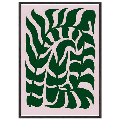 Artfulprints Poster met Lijst Matisse – Sea petal symphony   - 70x100 cm - Donkergroen