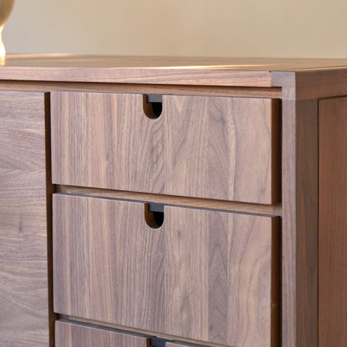 Tikamoon Massief notenhouten dressoir 145 cm - Bruin - vtwonen shop