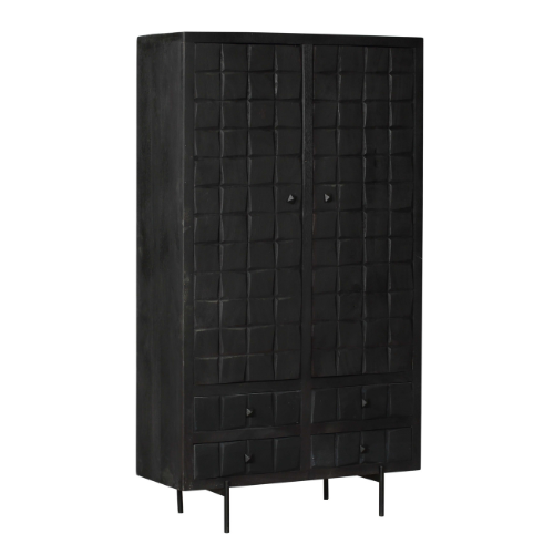 Starfurn  kabinet Brandy - zwart - 40x100x180cm