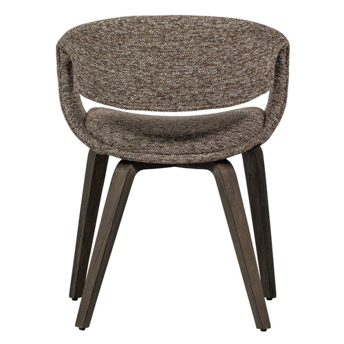WOOOD eetkamerstoelen houten bruinen poot Yossi - Bruin - Set van 2 - vtwonen shop
