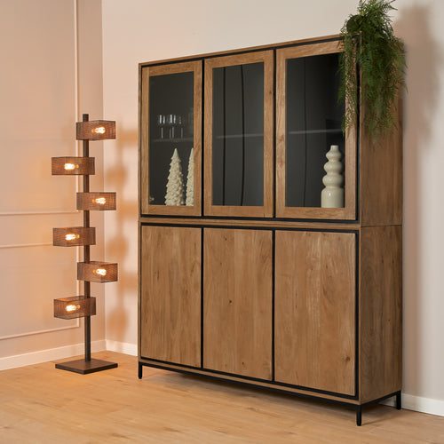 Starfurn  vitrinekast RichWood - bruin - 45x160x200cm - vtwonen shop