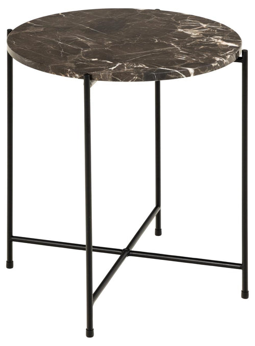 Rebellenclub Bijzettafel Kosta - Ø42 cm - Bruin