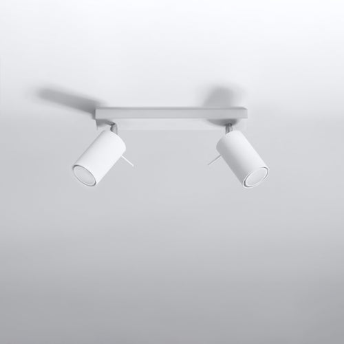 Sollux Lighting Plafondlamp RING 2 wit - 30x6x16cm
