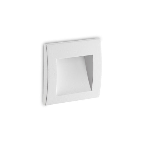 LED Buiten Vierkante Inbouw Wandlamp Wit IP65, 3000K