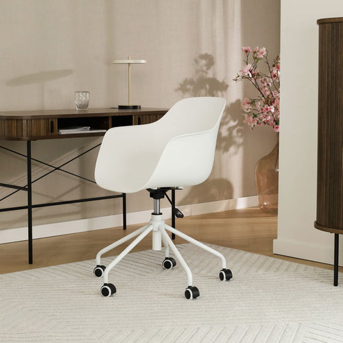 Nolon Nout-Puk Bureaustoel Wit - met Armleuning - Wit Onderstel - vtwonen shop