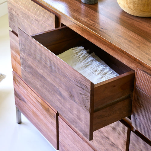 Tikamoon Buffet van massief palissander 155 cm - Bruin - vtwonen shop