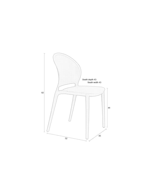 Housecraft Living Sjoerd Tuinstoelen/ Eetkamerstoelen Kunststof Groen - Set van 4 - vtwonen shop