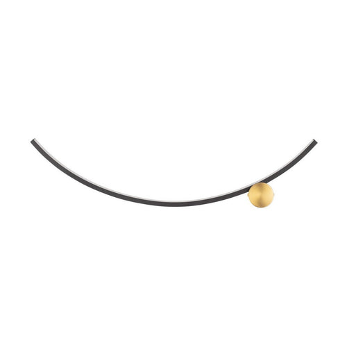 Nova Luce KIMA Geïntegreerde LED-wandlamp Sandy Black, gouden LED 14W 880lm 3000K
