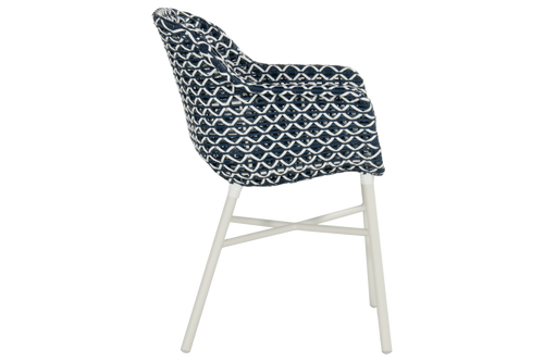 Hartman Tuinstoel Delphine - Donkerblauw Wicker - Zithoogte 43cm - vtwonen shop