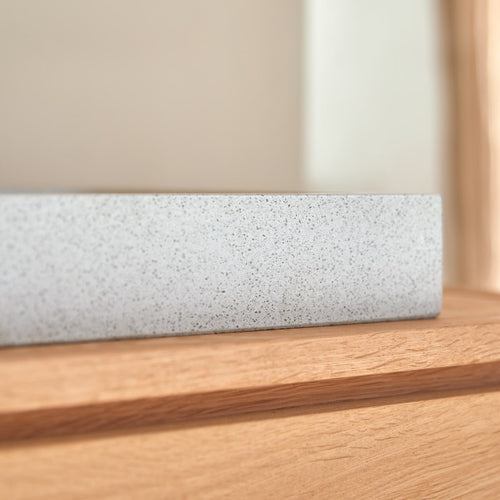 Tikamoon Vierkante waskom van wit premium terrazzo b. 40 cm - Wit