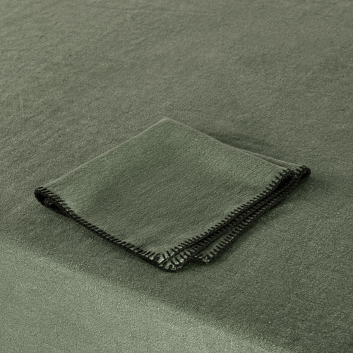 Madura Rechthoekig tafelkleed Nino grijs kaki en zwarte slinger 140x320 cm