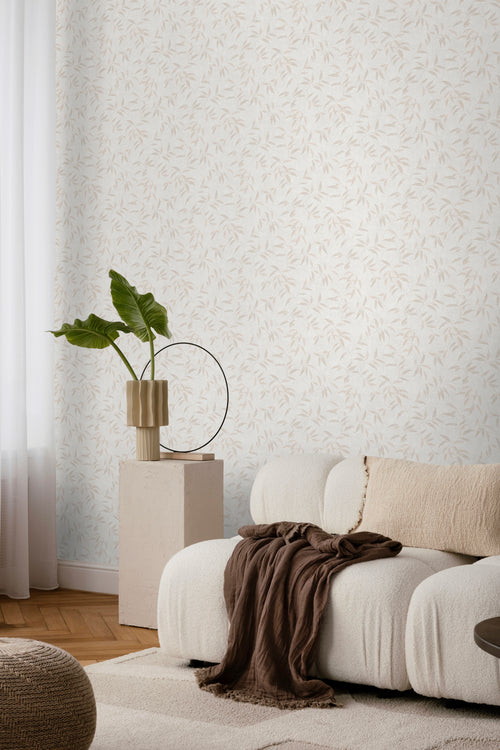 Sanders & Sanders behang bladeren beige - 53 cm x 10 m - 640233