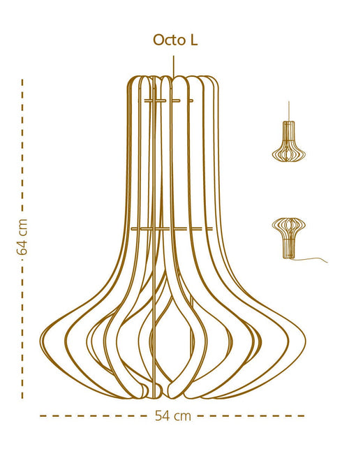 Bomerango Octopus L houten lampenkap large - vtwonen shop