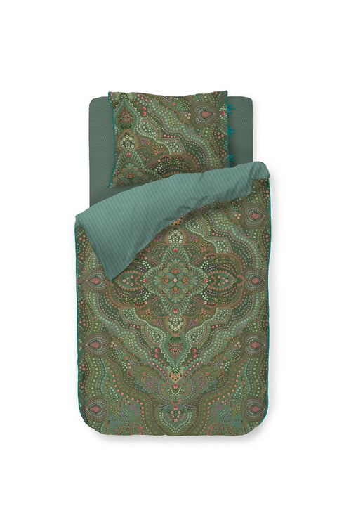 Pip Studio dekbedovertrek Alfombra - 140x200/220 cm - groen - vtwonen shop