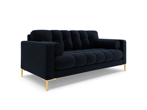 Cosmopolitan Design Bank Bali 2-zits, flueel, donkerblauw - 96x152x75cm