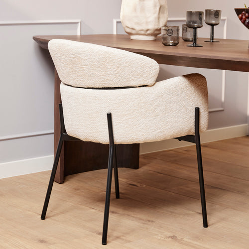 Starfurn  eetkamerstoel Otis - wit - 60,5x74,5x55cm - vtwonen shop