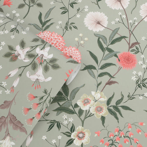 Laura Ashley Vliesbehang - Otterham Garden Pistachio