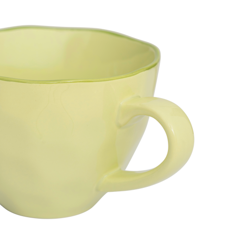 Urban Nature Culture Good Morning kopje Cappuccino/Tea sculpted pale green - Ø 11 * 8 cm