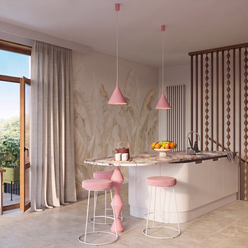 Sollux Lighting Hanglamp NOX 25 roze - 24,5x24,5x140cm