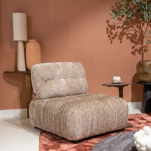 DÉJA Living Fauteuil Vita - Taupe Stof - 91x113x85cm