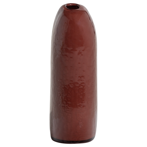 WOOOD vaas Sahil - Glas - Bruinrood - 42x23x14