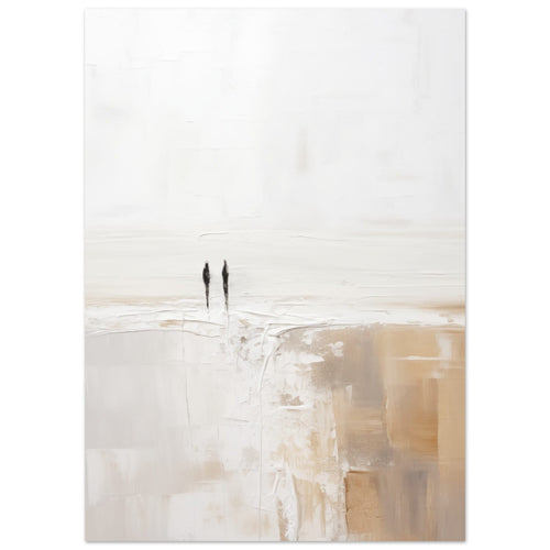 Artfulprints Poster Abstract - Silhouettes 2   - 50x70 cm - Wit