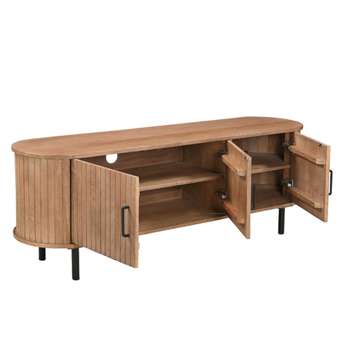 Giga Meubel Tv-meubel Merel - Naturel Mangohout - 160x46x56cm - vtwonen shop