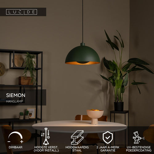 Lucide hanglamp SIEMON - 1xE27 - Groen