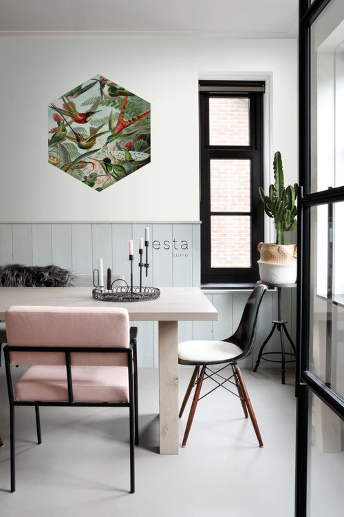 ESTAhome muursticker vogels tropisch junglegroen - 70 x 81 cm - 158999 - vtwonen shop