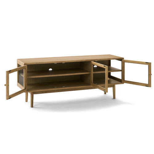 Furnhouse tv-meubel Svendborg - Natuurlijk eikenhout - MDF, Eikenfineer - 40x137x55
