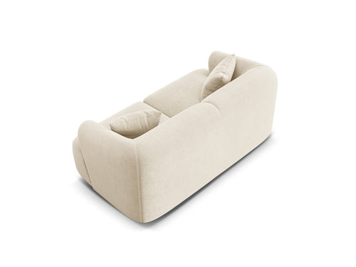 Cosmopolitan Design Modulaire bank Campi 2-zits, flueel lichtbeige - 90x180x70cm