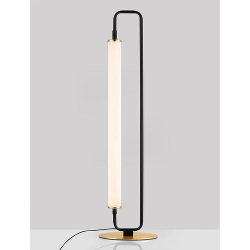 Nova Luce WETRO Geïntegreerde LED-tafellamp, matzwart, gouden LED, 20W, 1359lm, 3000K, aan/uit-schakelaar.