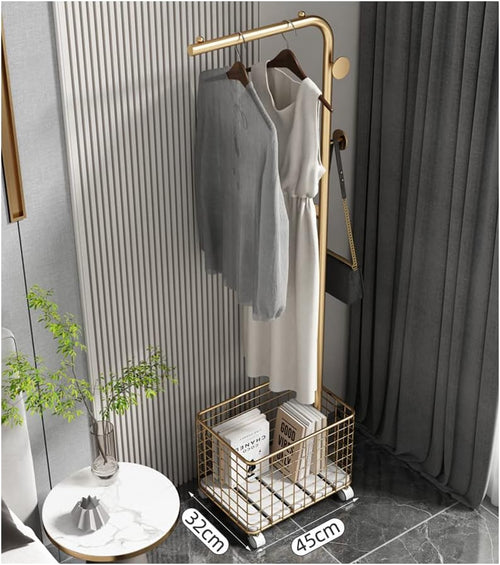 Furnilux Metalen Kapstok met Opbergmand - 45x32x175cm