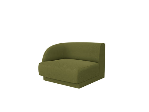 Micadoni - Linker module "Miley" boucle donker olijfgroen - 90x90x70cm